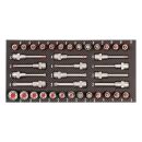 roller cabinet GALAXY with 7drawers - 171pcs blue/anthracite