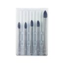 PROJAHN 5tlg. Crystal Glas- und Fliesenbohrer-Satz 2x6mm,...