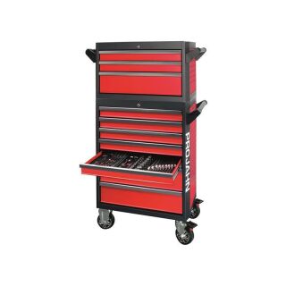 roller cabinet GALAXY + topcase GALAXY + can holder + paper roll holder + 379pcs red/anthracite