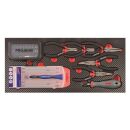 roller cabinet GALAXY + topcase GALAXY + can holder + paper roll holder + 379pcs red/anthracite