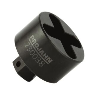 socket 3/8" with cross and hexagon shaft WS 22 for scaffolders