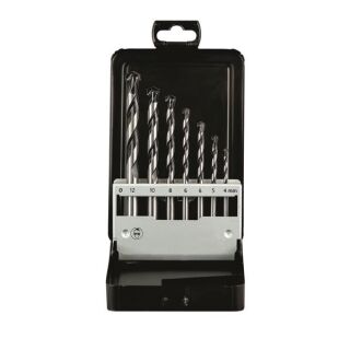 TCT masonry drill bit set 7-pcs. 4-5-6-6-8-10-12 mm in metal box