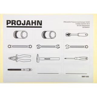 PROJAHN Werkzeugetiketten zur Beschriftung von Werkstattwagen