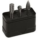 Tungsten carbide burr set 3 pcs. in plastic box shape  B,...
