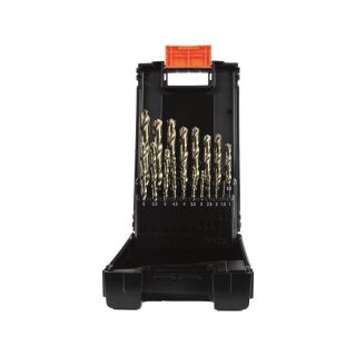 Drill bit set HSS-G type  co8% heavy duty 19pcs in plastic case