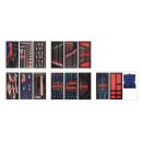 roller cabinet GALAXY with 7drawers - 320pcs red/anthracite