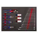 roller cabinet GALAXY with 7drawers - 229pcs proficraft red/anthracite