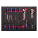 roller cabinet GALAXY with 7drawers - 229pcs proficraft red/anthracite