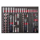 roller cabinet GALAXY with 7drawers - 229pcs proficraft red/anthracite