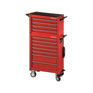 PROJAHN Werkstattwagen UNIVERSE + Werkstattwagenaufsatz UNIVERSE + E-Power + Dosenhalter + Papierrollenhalter Rot