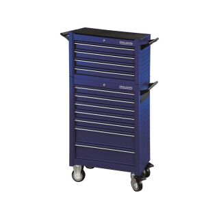 PROJAHN Werkstattwagen UNIVERSE + E-Power + Werkstattwagenaufsatz UNIVERSE + Dosenhalter + Papierrollenhalter Blau