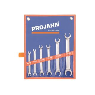 Flair nut wrench set metric 6pcs 8 x 10 - 9 x 11 - 12 x 14 - 13 x 15 - 17 x 19 - 22 x 24 mm