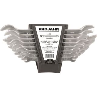 PROJAHN Doppelgabelschlüssel Set 8tlg 6x7 - 8x9 - 10x11 - 12x13 - 14x15 - 16x17 - 18x19 - 20x22