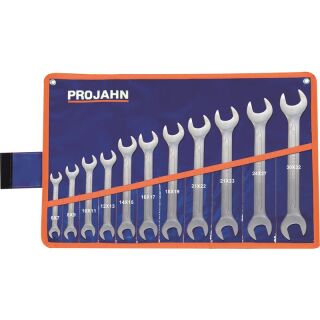 PROJAHN Doppelgabelschlüssel Set 11tlg 6x7 - 8x9 - 10x11 - 12x13 - 14x15 - 16x17 - 18x19 - 20x22 - 21x23 - 24x27 - 30x32