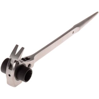 Scaffolding wrench 17 x 19 mm, with hammer and nail puller function