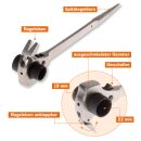 Scaffolding wrench 17 x 19 mm, with hammer and nail puller function