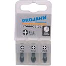 PROJAHN 3er Pack -1/4" Torsion-Bit ACR2  L25 mm...