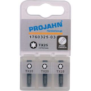 PROJAHN 3er Pack 1/4" Torsion-Bit   L25 mm TX15