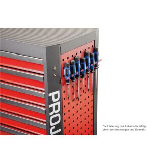 accessory roller with square hole perforation screwdriver holder for 7 screwdriver red