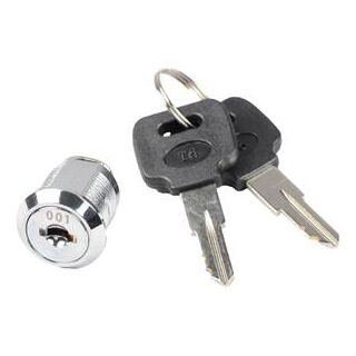 lock and key set with 2 keys No. 001  for tool chest beveled