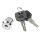 lock and key set with 2 keys No. 001  for tool chest beveled