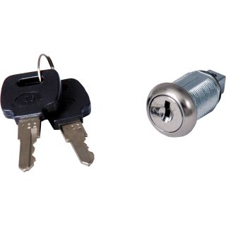 lock and key set with 2 keys No. 025  for tool chest beveled