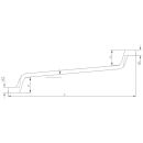 Double offset ring wrench 16 x 17 mm