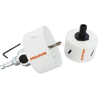 PROJAHN HSS-Co 8% Bi-Metall Lochsaegen-Set Ø 68 + 83 mm mit Schnellwechseladapter