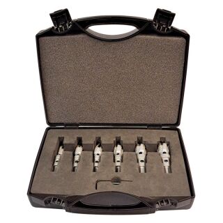 PROJAHN TCT Metall-Lochsägen Set 18-tlg. Ø 12/14/16/18/20/22 mm, inkl. Spiralbohrer und Federn + Winkelstiftschlüssel