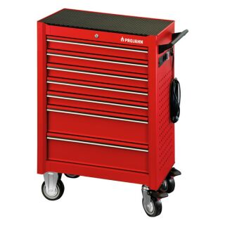 PROJAHN Bestückter Werkstattwagen UNIVERSE mit 7 Schufächern und 229-tlg. proficraft Bestückung Rot