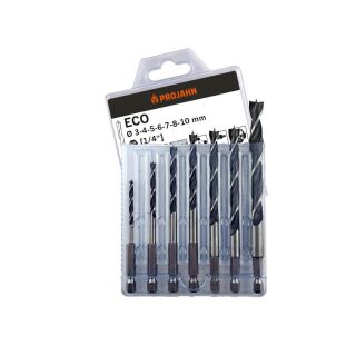 PROJAHN Holzspiralbohrer ECO set 7-tlg. mit 6,35 mm [1/4"] 6-kant Aufnahme