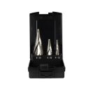 Step drill bit with spiral flute set ECO HSS-Co 5% 3-pcs....
