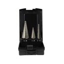 Step drill bit straight groove Set ECO HSS-Co 5% 3-pcs
