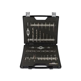 PROJAHN Metallbearbeitung-Set HSS-G 33-tlg. M3-M12 in Kunststoffkoffer