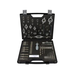 Taps and dies set HSS-G 61 pcs. M3-M12 in plastic case