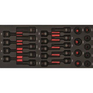 1/2" impact socket set TX + hex  28pcs