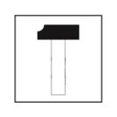 Screwdriver inlay "mixed" 6pcs with go-through...