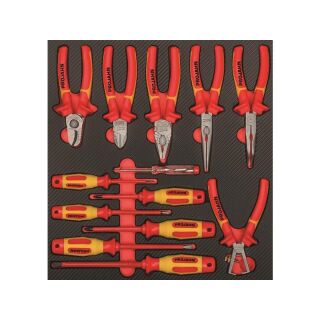 VDE pliers and screwdriver inlay 13pcs