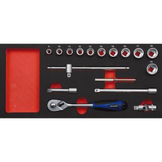 PROJAHN ProForm Einlage mit 3/8" Xi-on Werkzeug-Satz - 17tlg