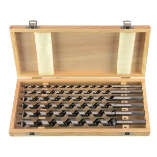 PROJAHN S Holz Schlangenbohrer 320 mm in Holzkassette - CV Stahl - 6tlg