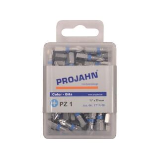 PROJAHN 50er Pack 1/4" markierter Bit Länge 25 mm Pozidriv Nr 2