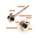 PROJAHN Gerüstbauerschlüssel 19 x 22 mm, mit Hammer und Nageleisen Funktion