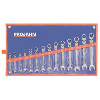 GearTech combination ratchet wrench set "flexible" 14pcs 6 - 7 - 8 - 9 - 10 - 11 - 12 - 13 - 14 - 15 - 16 - 17 - 18 - 19 mm