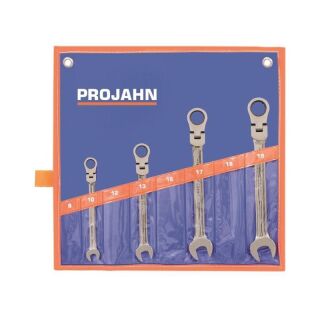 GearTech combin. ratchet wrench flexible set 4pcs 10 - 13 - 17 - 19 mm