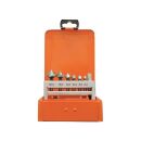 Countersink set HSS-G 90° 1/4" hex.shank  7pcs