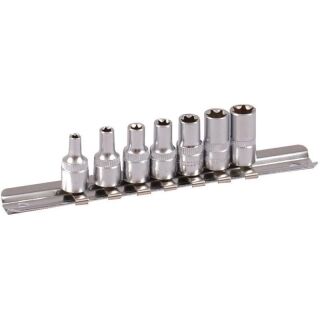 PROJAHN 1/4" Stecknuss Satz auf Schiene 7tlg InnenTXNüsse