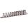1/2" socket set on clip-rail, 10pcs