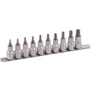 1/2" socket set on clip-rail,9pcs,tamp .TX bitsock.,...