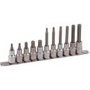 1/2" socket bit set on clip rail, 11pcs, hexagonal,...