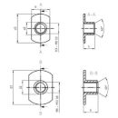 100 x Item 9060 A2 - Type C Weld-on nuts typ C without welding points M3 d17 / h5